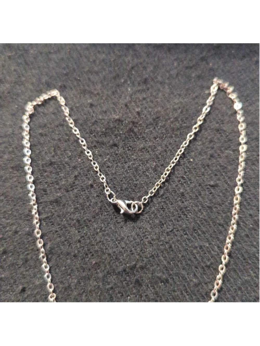 Silver Tone Clear and Green Rhinestone Cat Dainty Pendant Statement Necklace